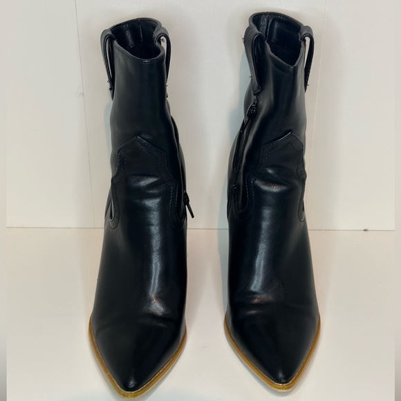 Lulus, size 7, black, mid calf, western boots. - Picture 1 of 4